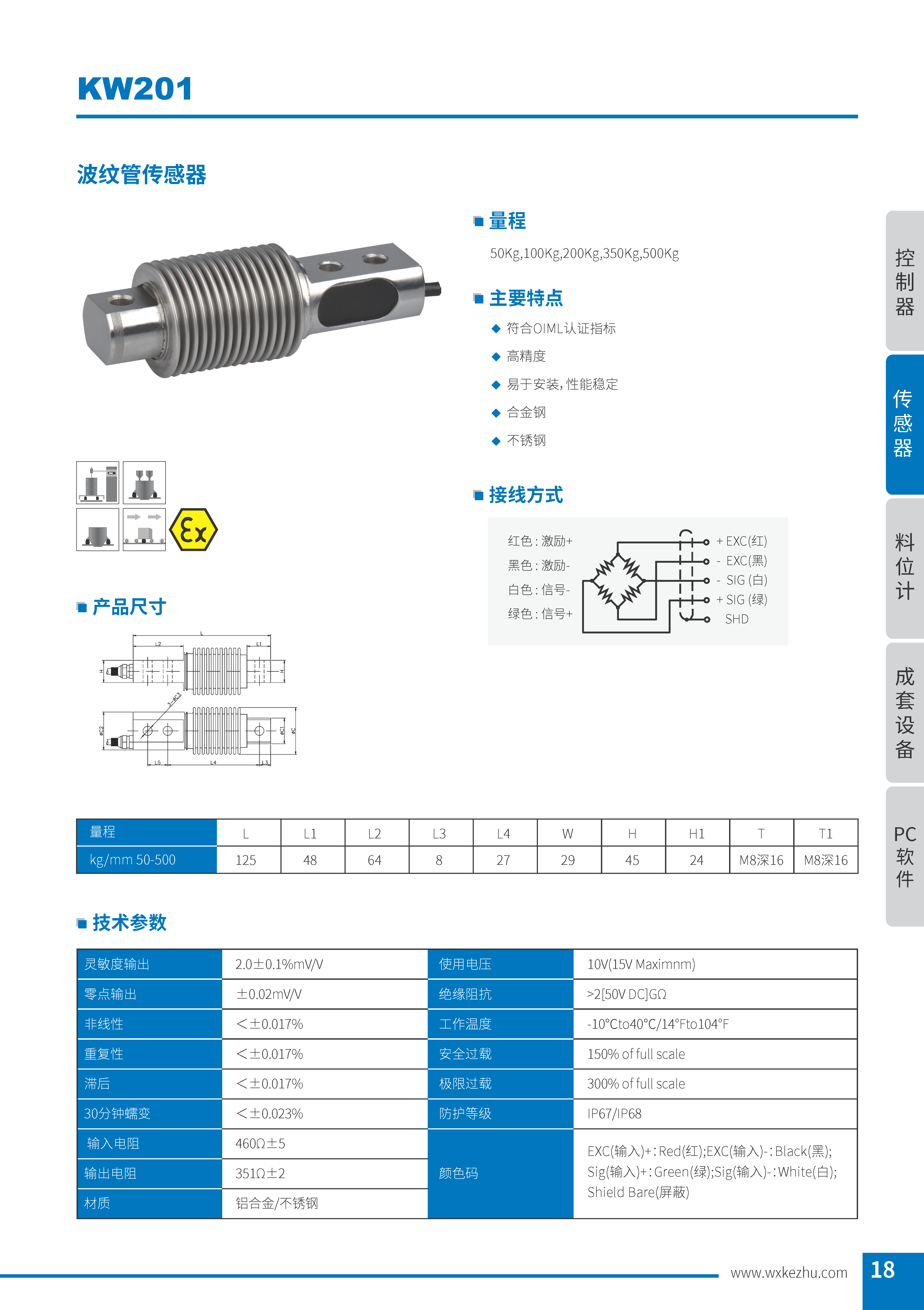 稱重傳感器 KW201